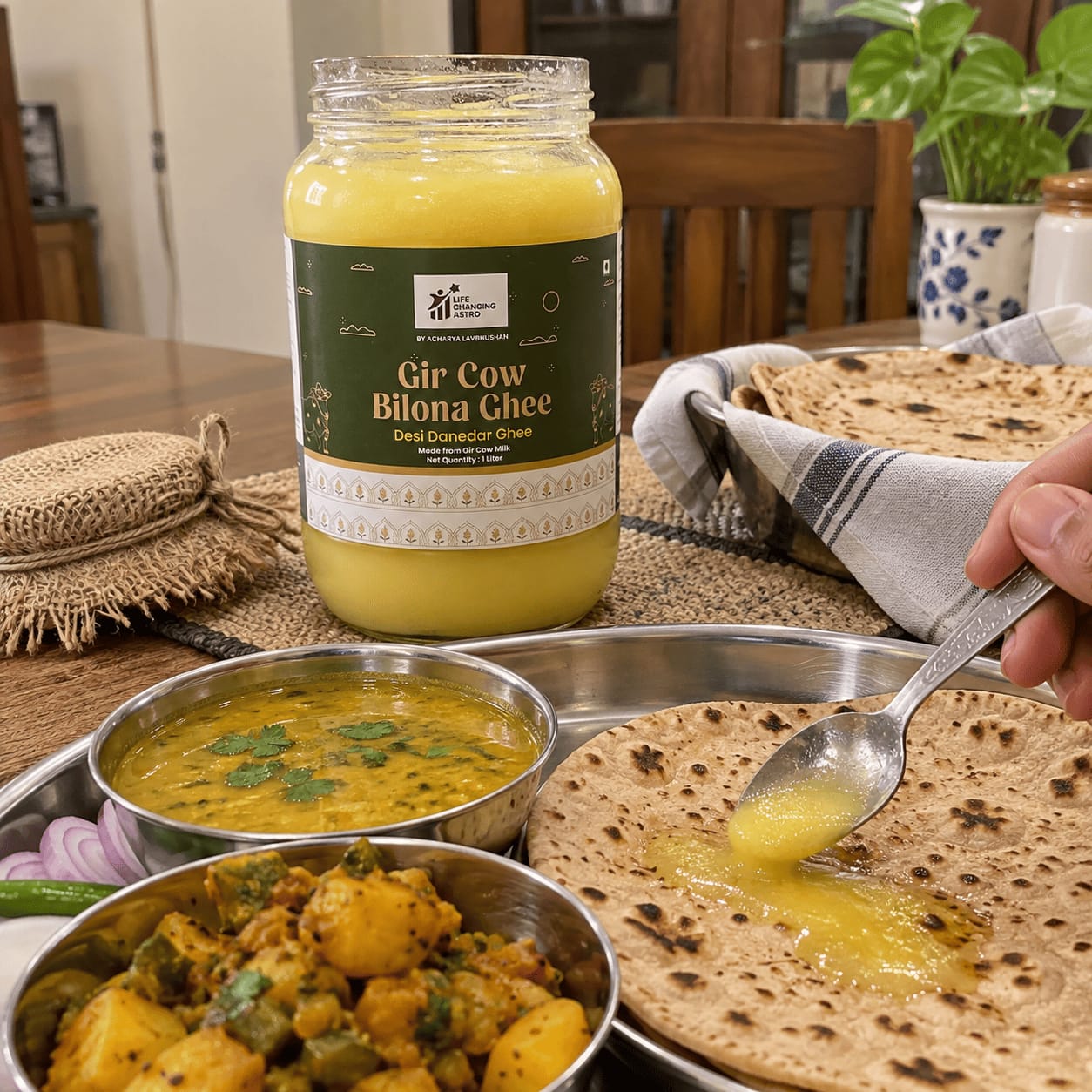 Customer photo review of Gir Cow Bilona Ghee