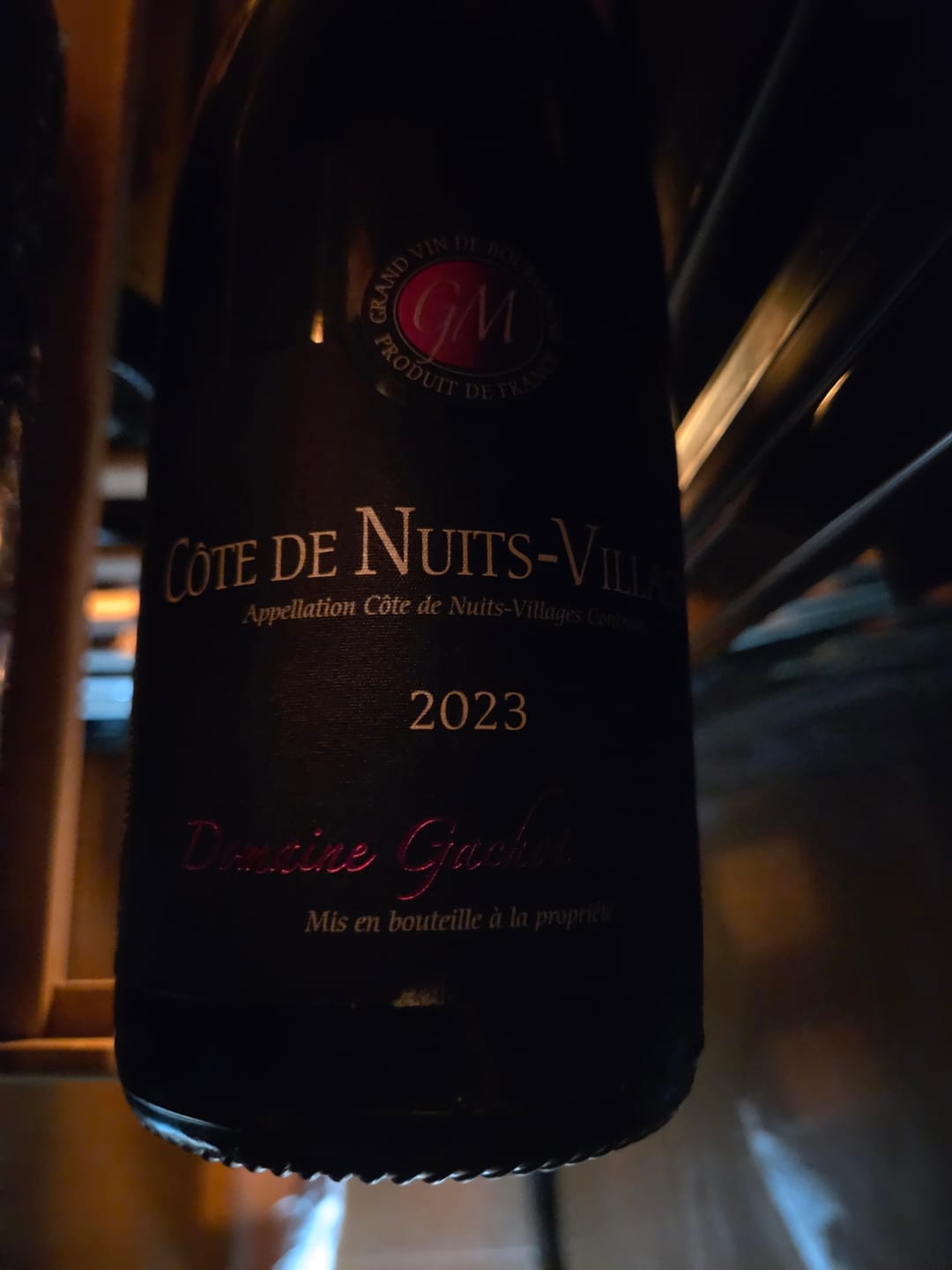 Customer photo review of Domaine Gachot Monot Cote de Nuits Villages Rouge 2023