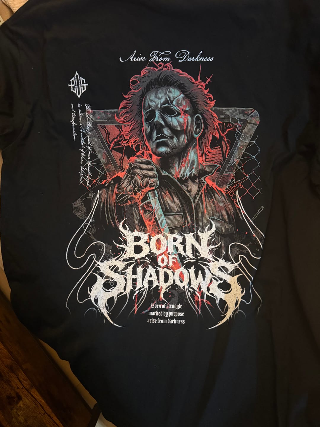 Customer photo review of [Limited Edition] 'Halloween: The Shape' Back T-Shirt