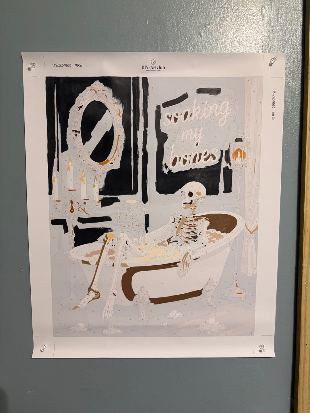 Customer photo review of Soaking My Bones | Paint by Number