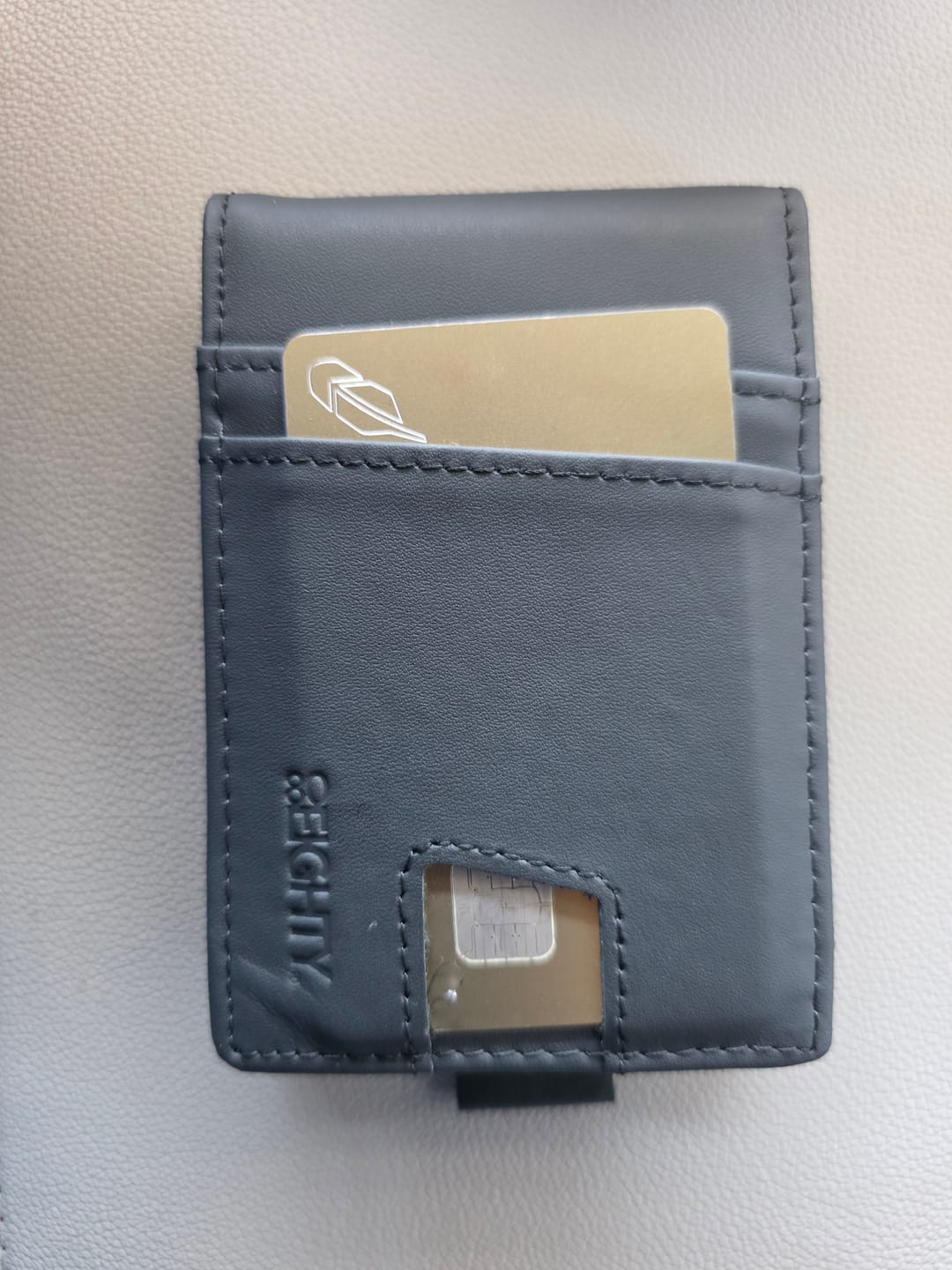 Customer photo review of 80Eighty® Matte Black Leather Wallet