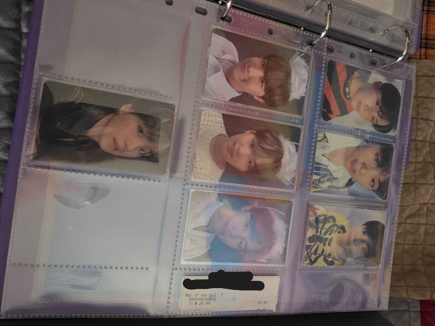 Customer photo review of Custom A4 9-Pocket Pages – V2 – K-Pop Slim Fit + Note