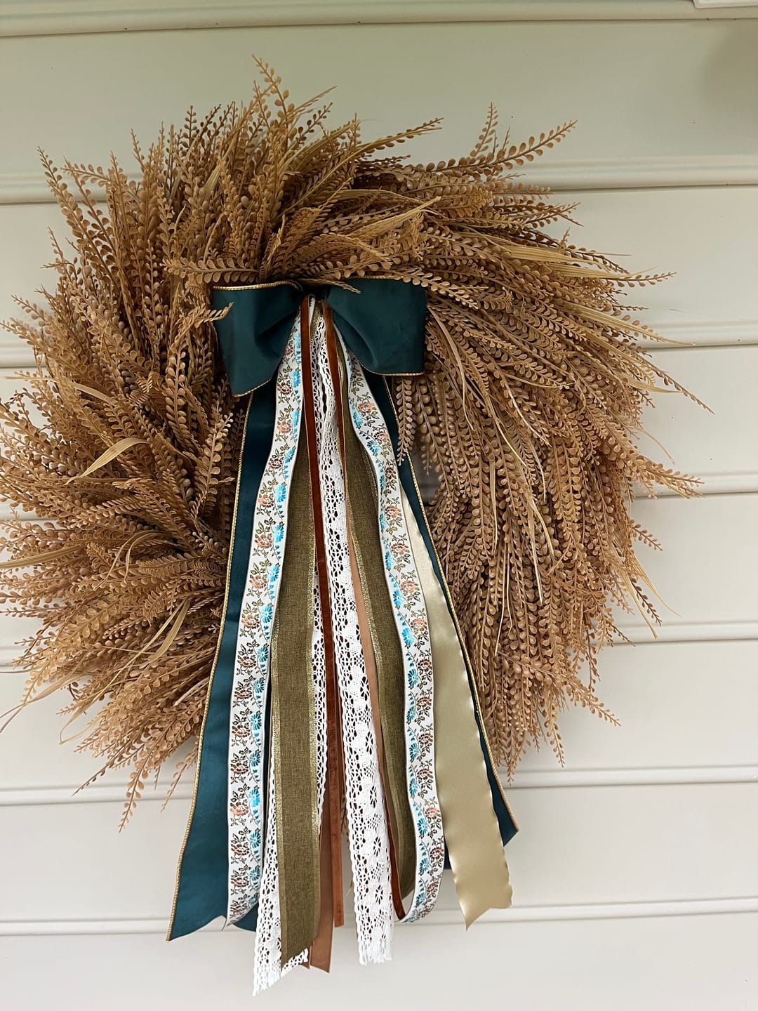 Customer photo review of Copper Bloom Wreath Ribbon