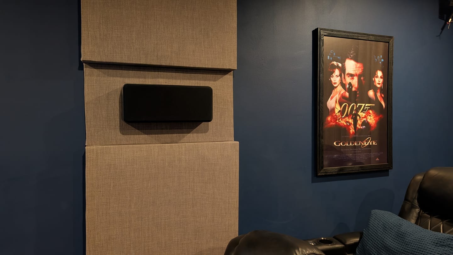 Customer photo review of Novus N6SC Slim LCR 6.5" On-Wall & Surround Speaker