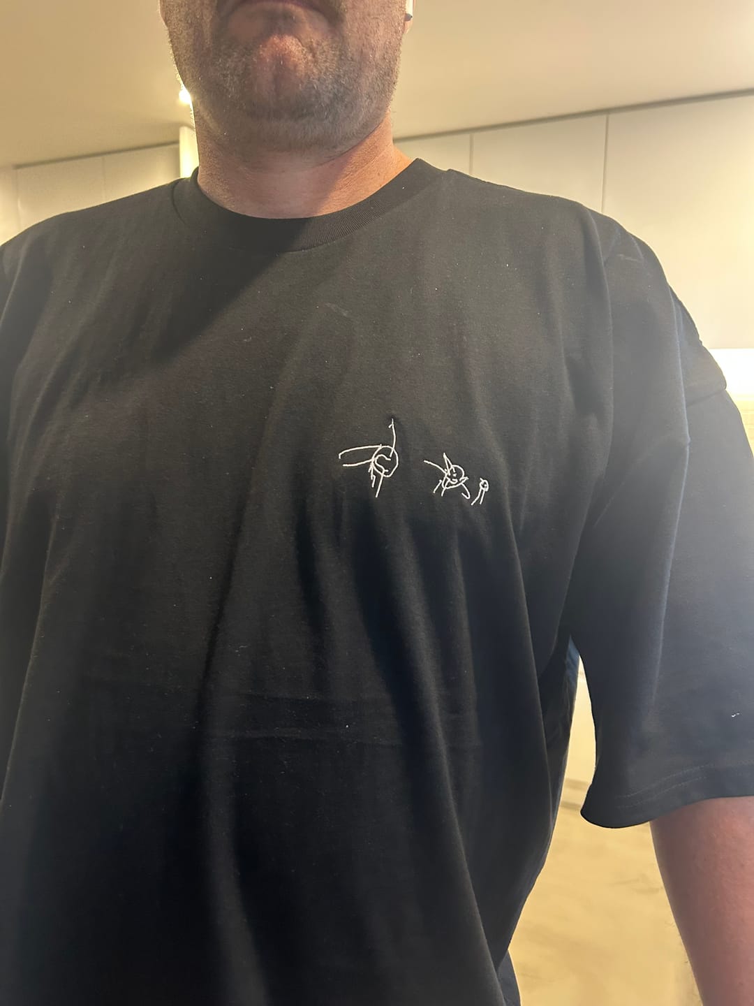 Customer photo review of CUSTOM Men's Oversized Tee