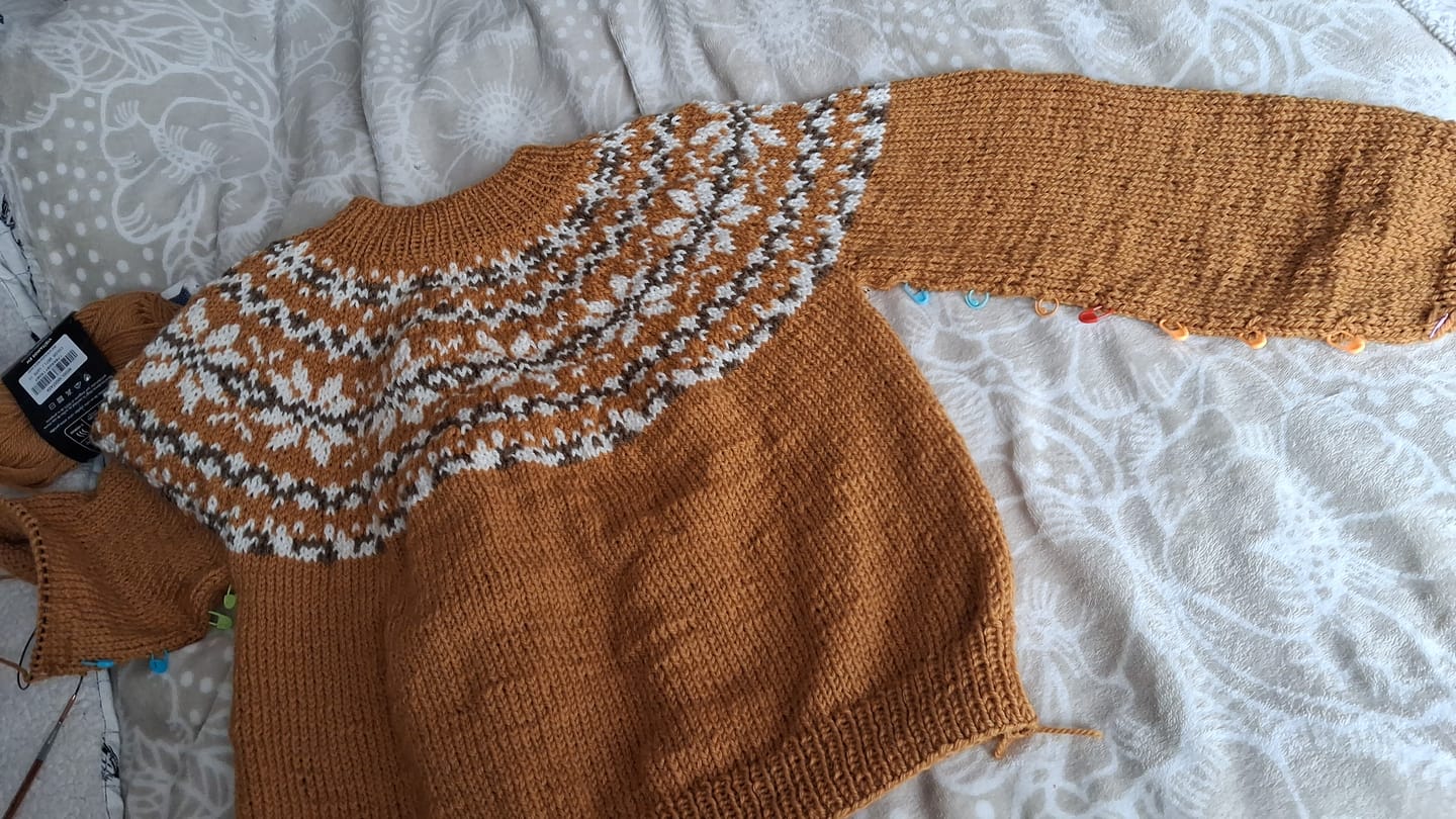 Customer photo review of Clase con Patrón Sweater Copos de Nieve | Adulto