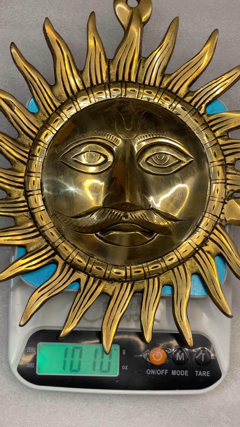 Customer photo review of Brass Surya (Sun) Ji Wall Hanging Idol Vastu Remedy for East Direction Balance, Fame and Positive Energy | 24 X 24 cm | 1 kg