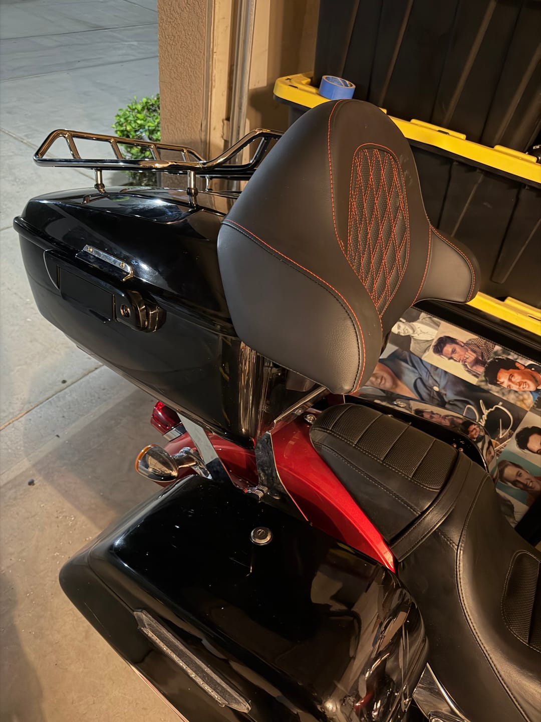 Customer photo review of 70L - Premium Extra Large Motorcycle Trunk for Harley Touring