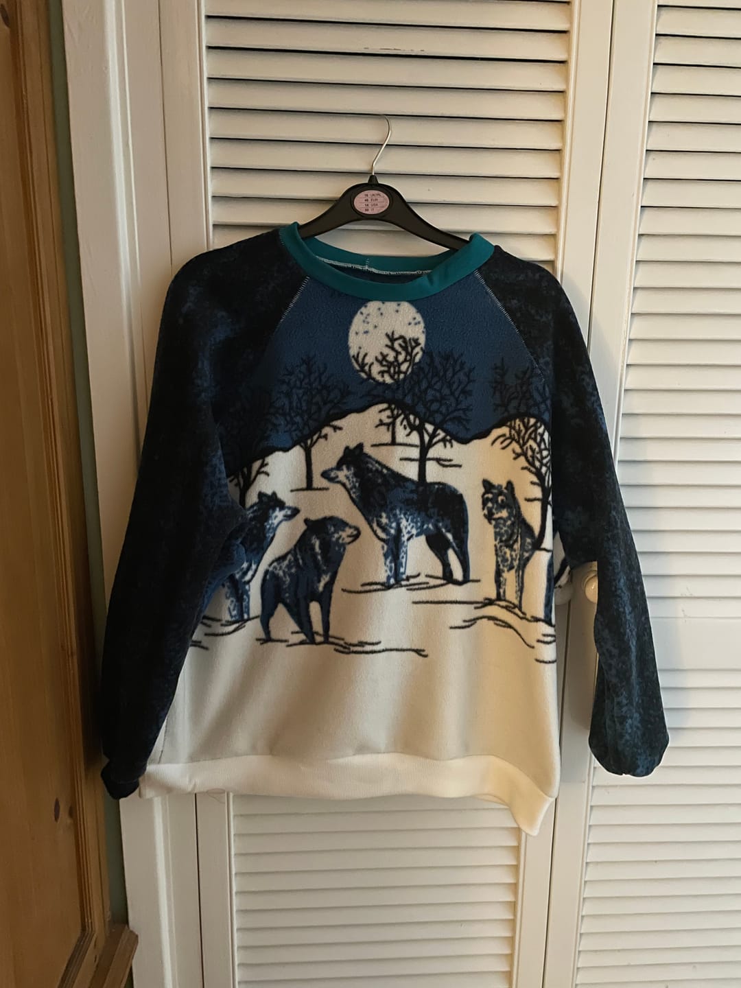 Customer photo review of Midnight Wolf Anti Pill Polar Fleece Fabric