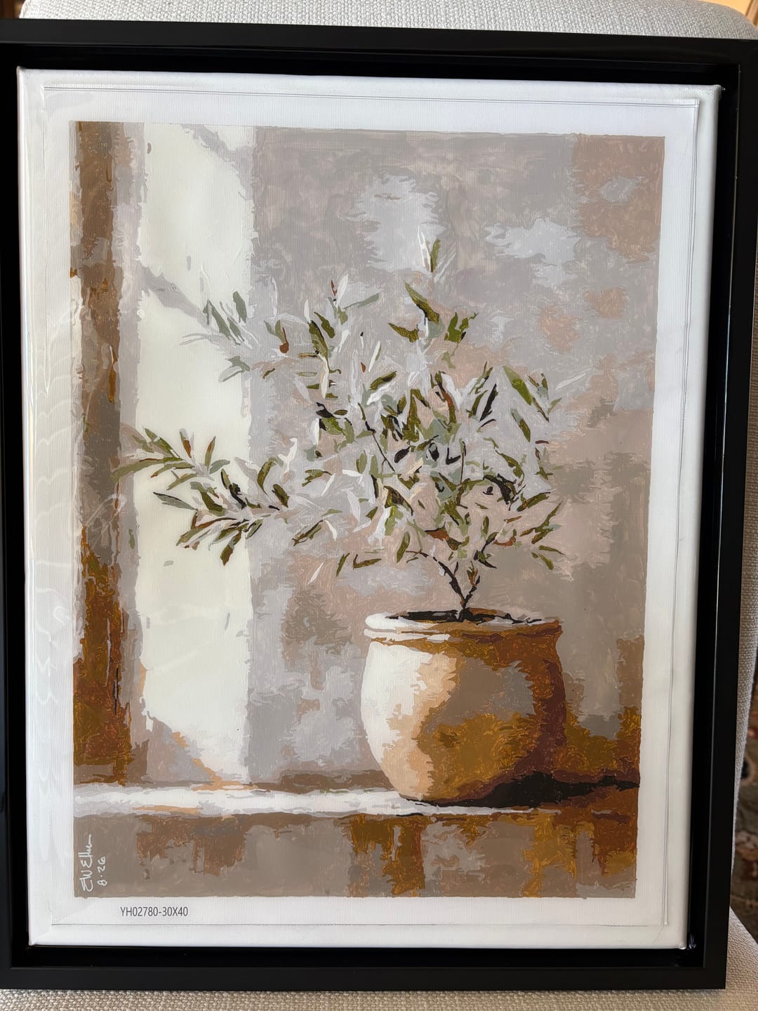 Customer photo review of Golden Vase | Paint by Number