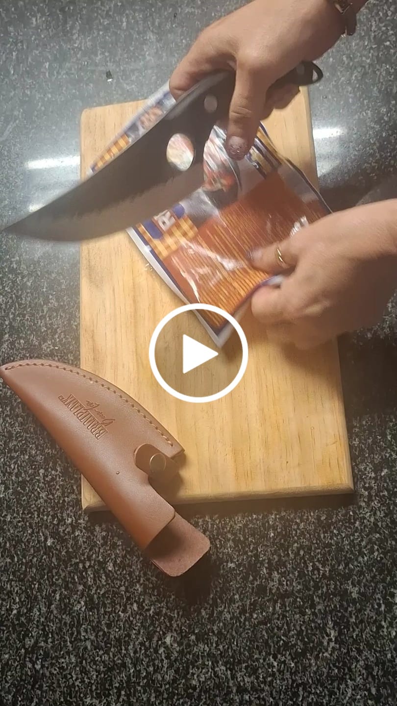 Customer video review of BRAAIPLANK™ "BEENLEM" HAMMER FORGED BONING KNIFE