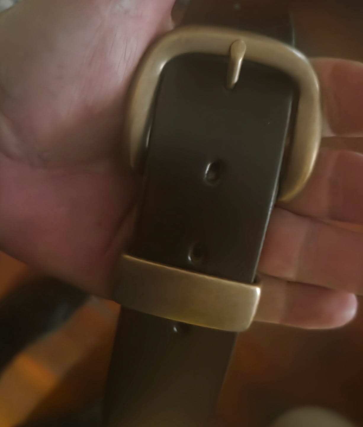 Customer photo review of Casual Leather Belt | Italian Leather | Metal Keeper