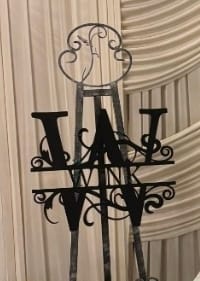 Customer photo review of Metal Split Letter Vine Monogram | Customizable Wall Art | Indoor Outdoor | Up to 46" | Over 20 Color Options