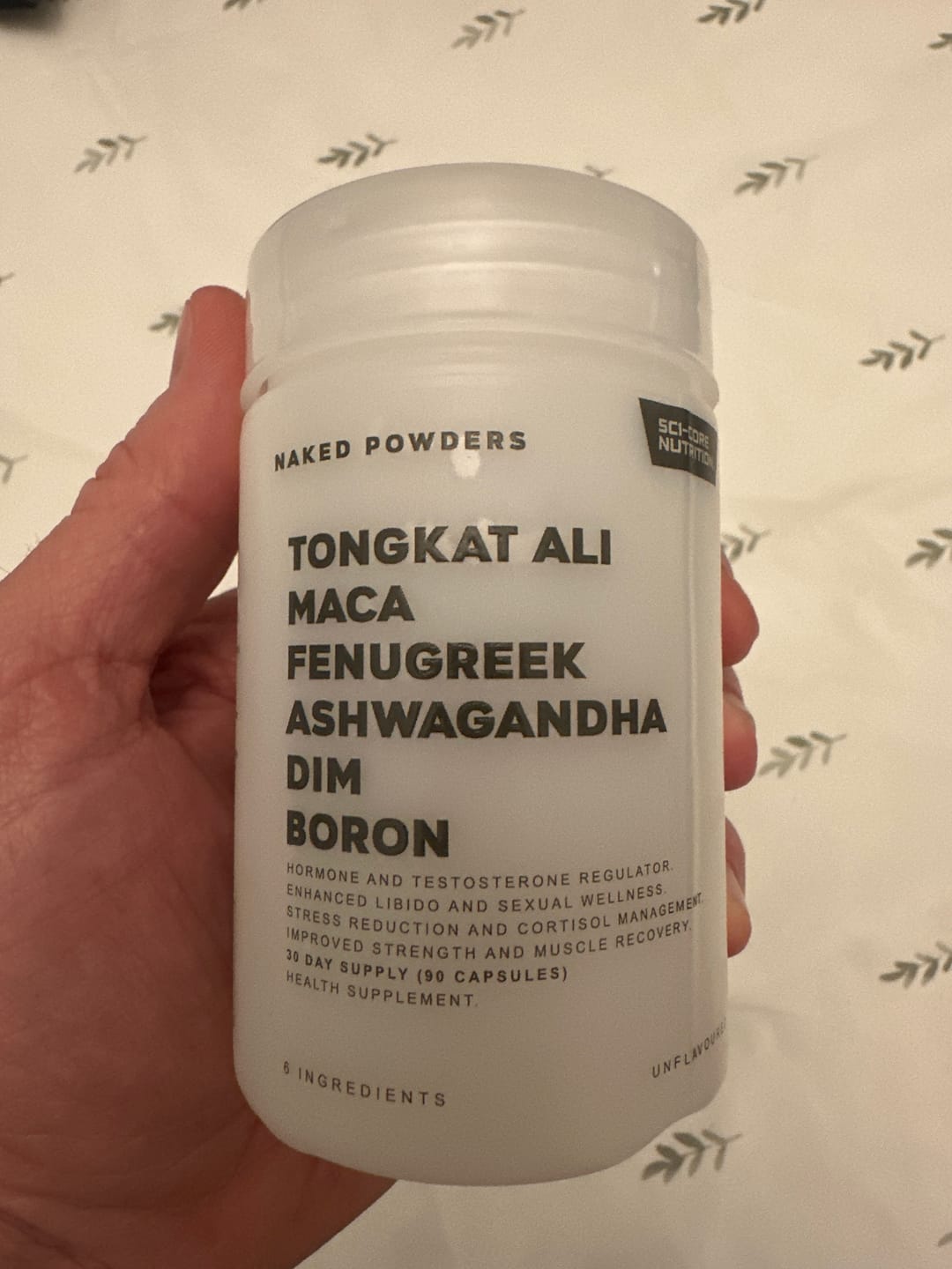 Customer photo review of Tongkat Ali, Maca, Fenugreek, Ashwagandha, DIM, Boron - 90 caps | 30 day supply (new)