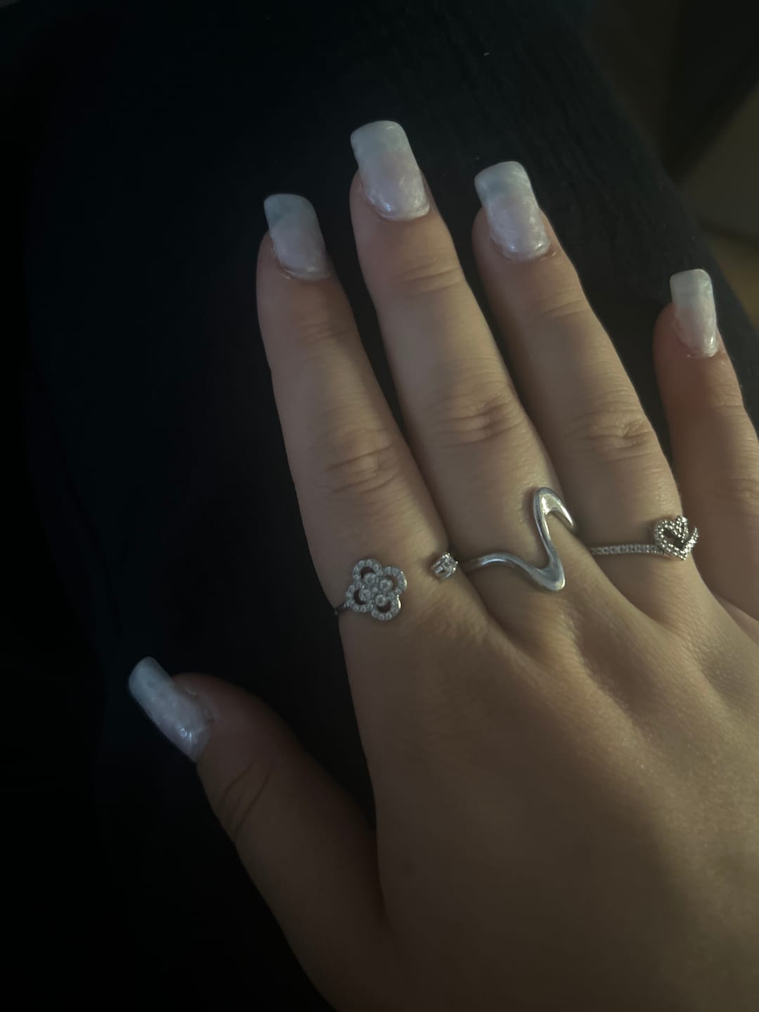Customer photo review of Crystal Lucky Flower Ring 14K vergoldet