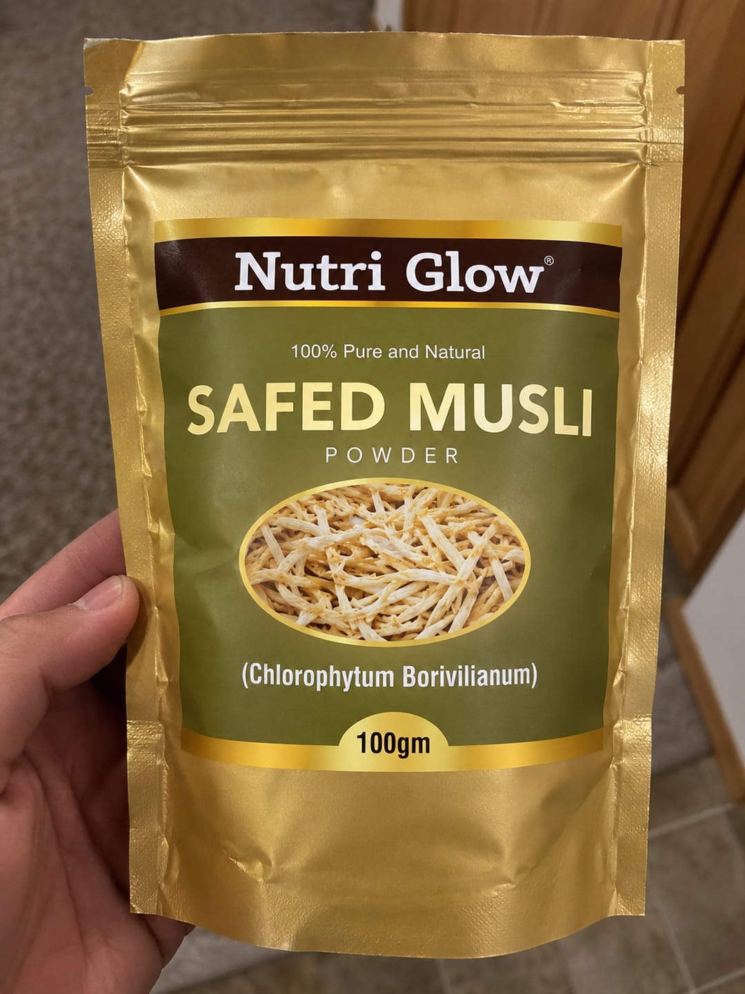 Customer photo review of Nutri Glow Safed Musli Powder 100gms