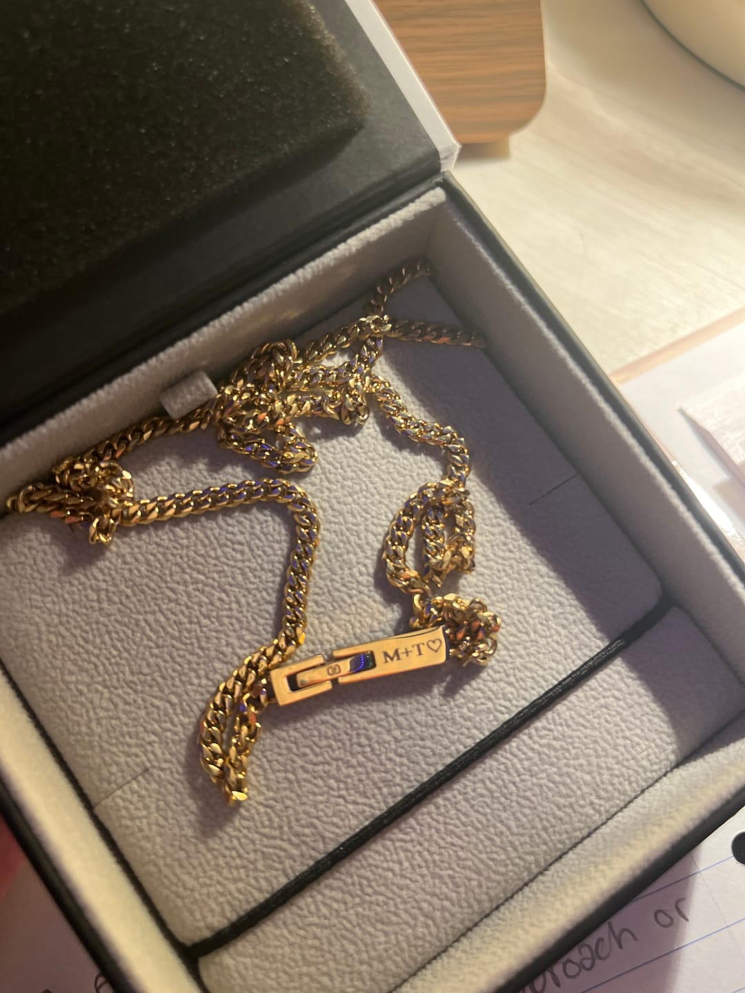 Customer photo review of 3.5mm Engravable Cuban Link Chain