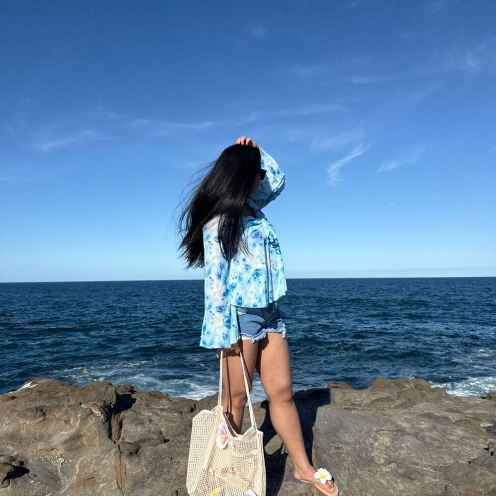 Customer photo review of Ninonine "Elowen" | Floral Mesh Bow-Front Peplum Top