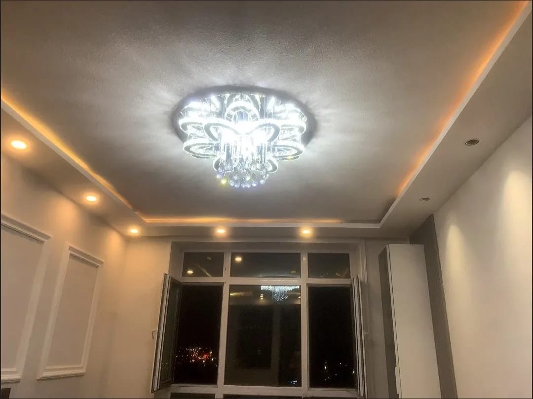 Customer photo review of Round RGB Crystal Chandelier