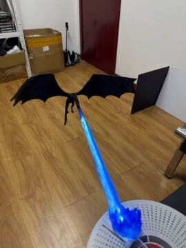 Customer photo review of Dragon Breath Flame Night Light Decor 🔥
