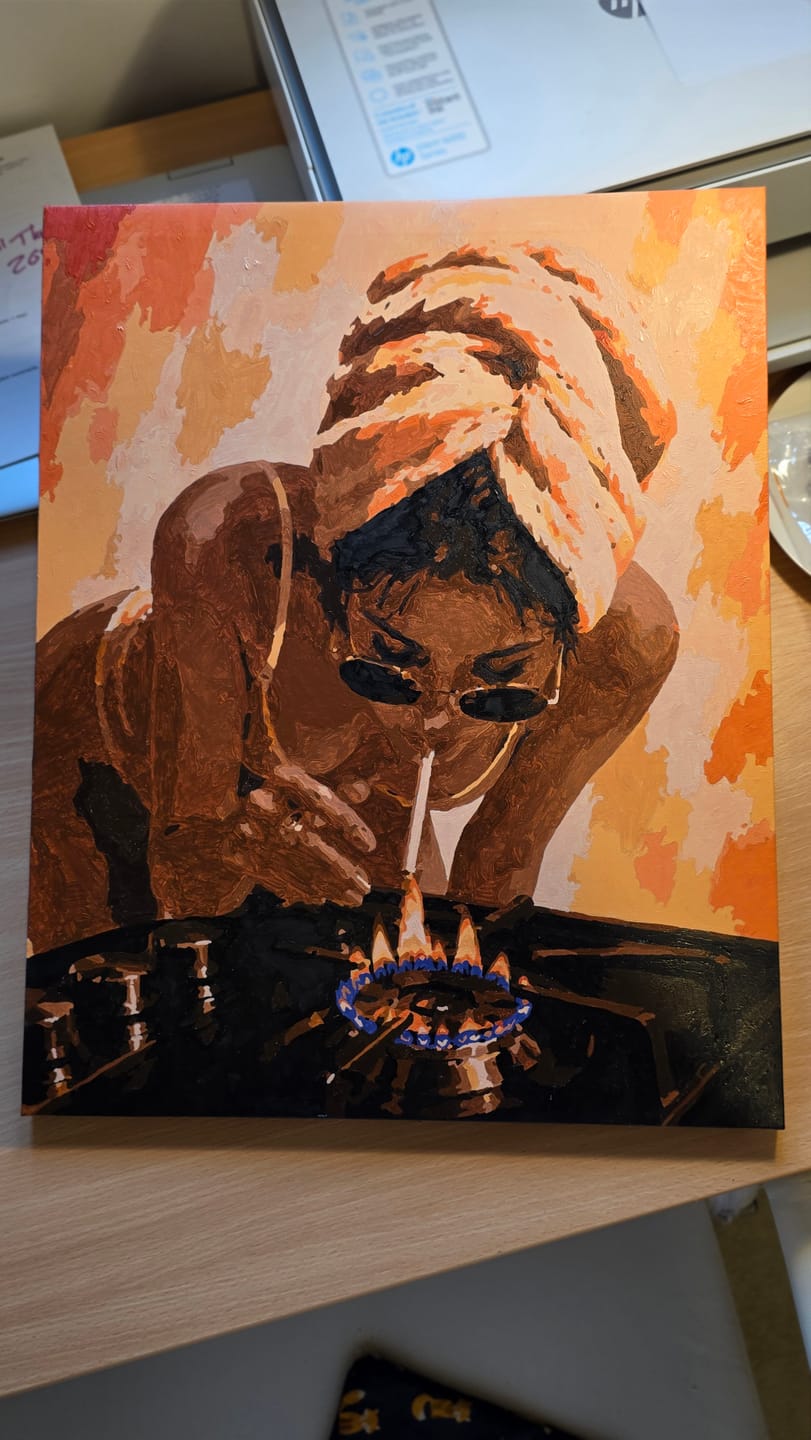 Customer photo review of Too Hot to Handle | Paint by Number