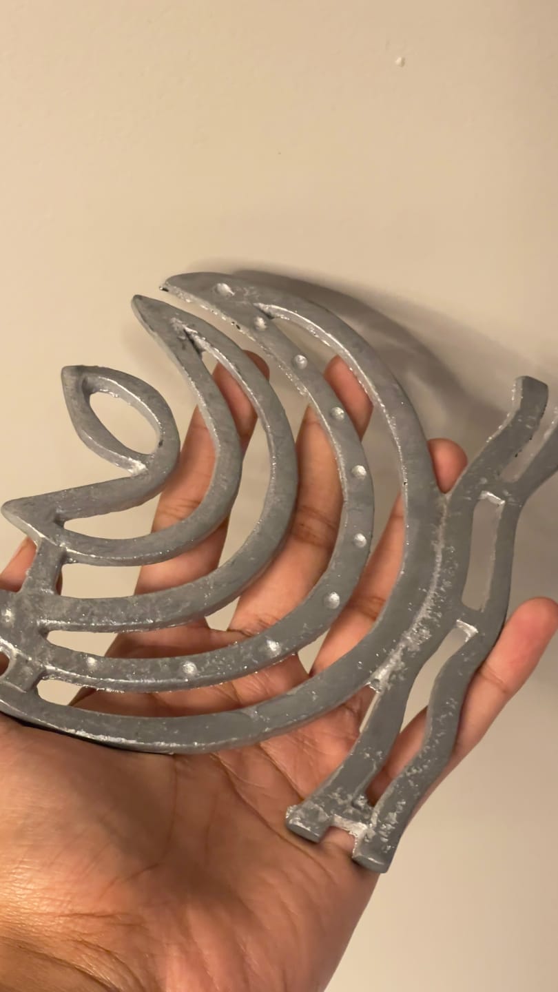 Customer photo review of Zinc Plain Helix – Vastu Remedy for North-East Toilet, Cut & Missing Corner Correction | Directional Balance | 4 Inch & 6 Inch