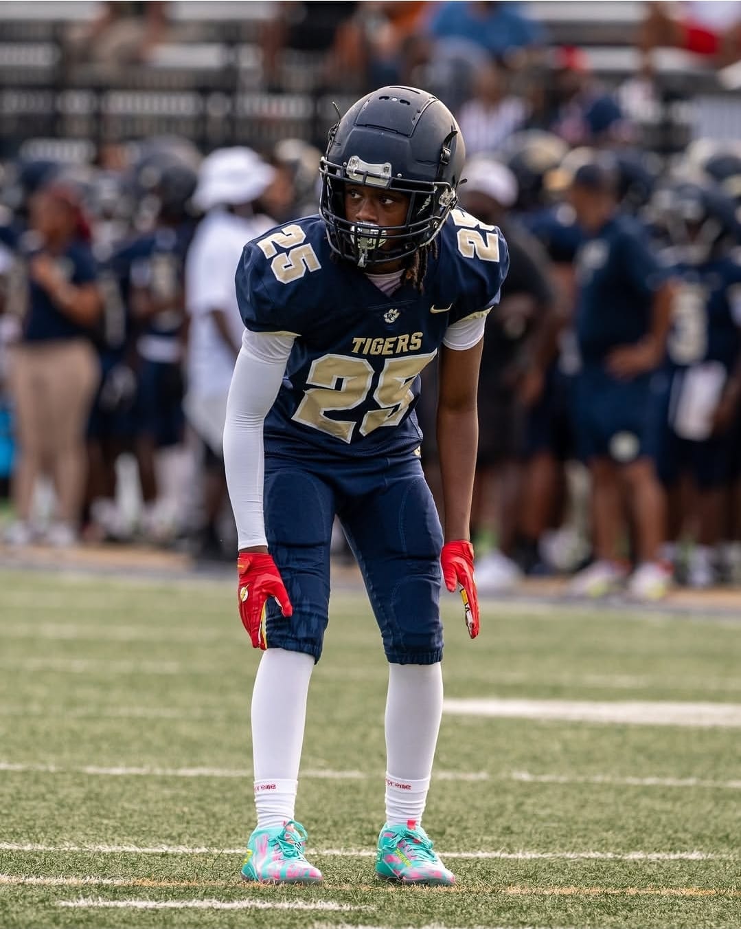 Customer photo review of Kool-Aid 'Sharkleberry Fin' Football Cleats - Quantum Speed by Phenom Elite