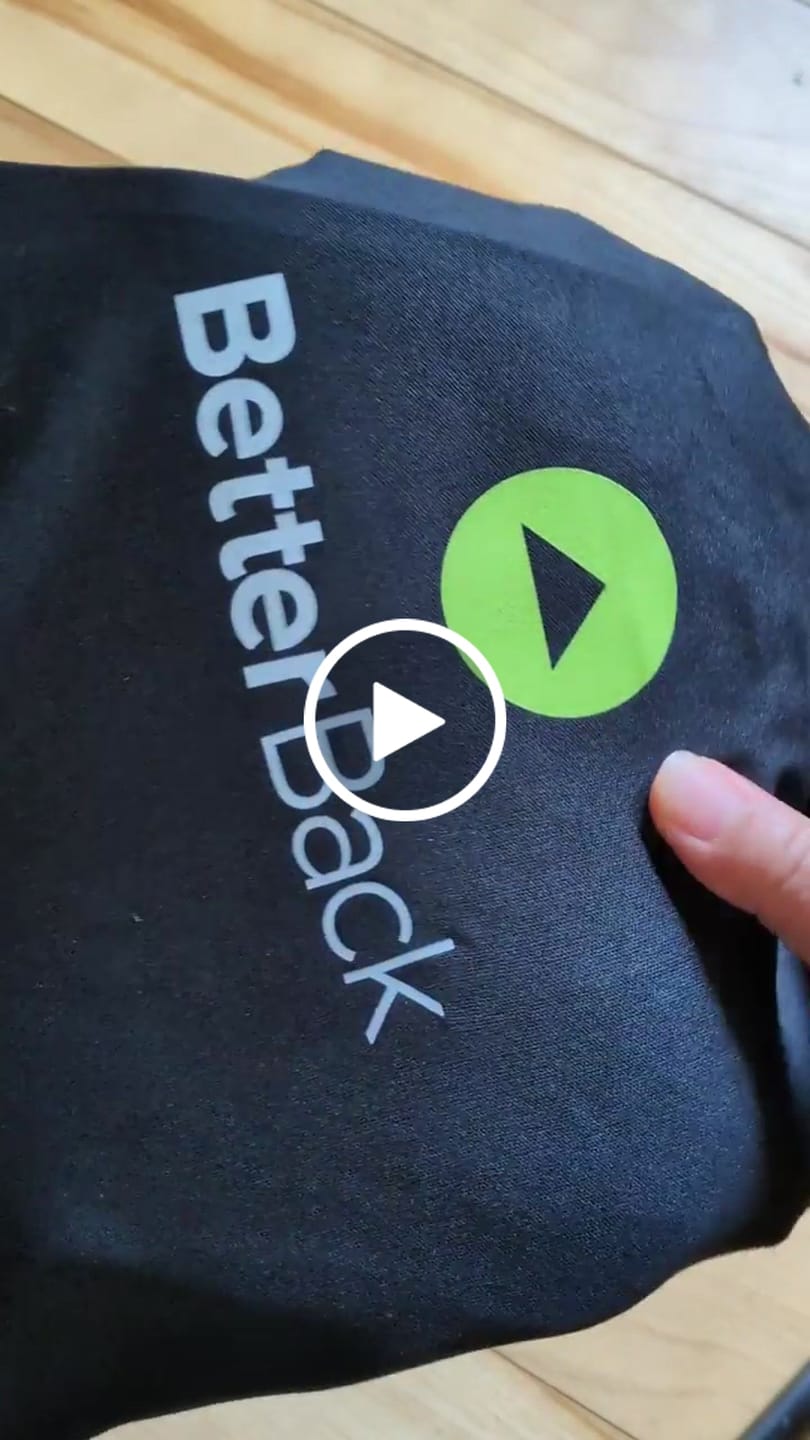 Customer video review of BetterBack