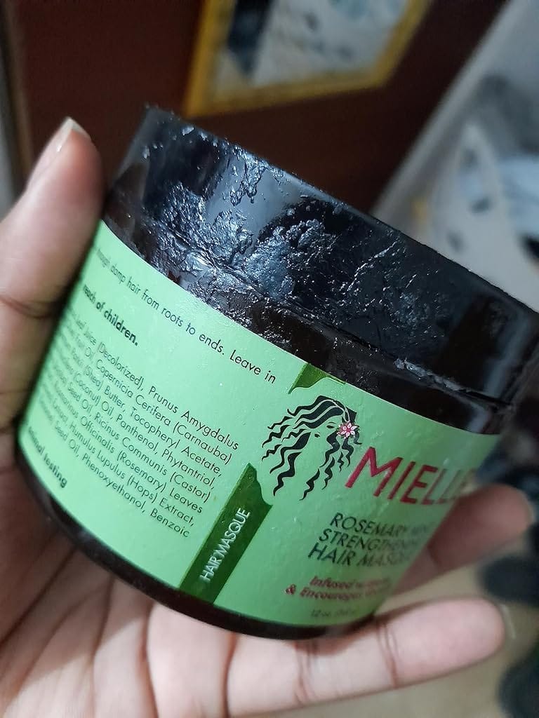 Customer photo review of Mielle, Strengthening Hair Masque, Rosemary Mint, 12 oz (340 g)