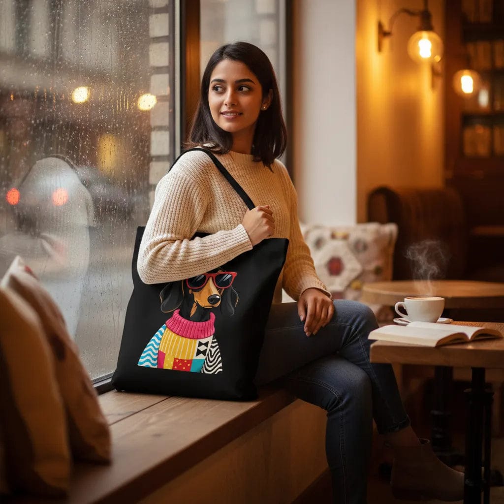 Customer photo review of WRAPZY Black Canvas Tote Bag