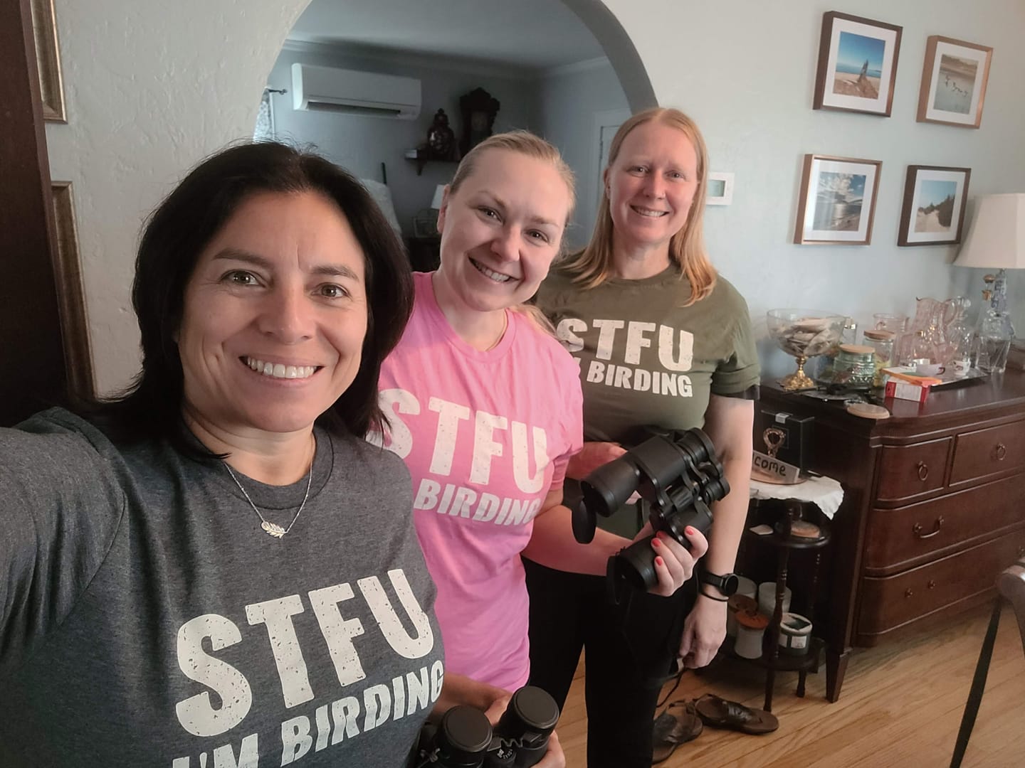 Customer photo review of STFU I'm Birding T-Shirt