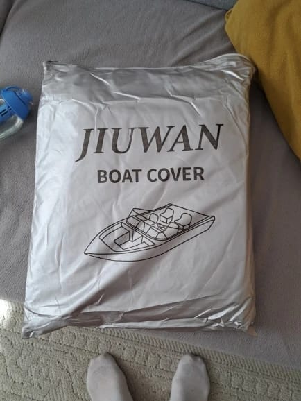 Customer photo review of Silver Reflective Waterproof Boat Cover, Heavy Duty Oxford Fabric