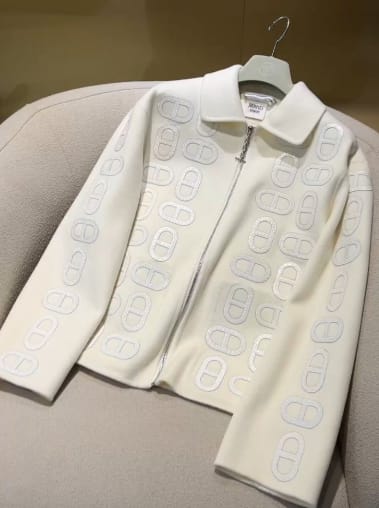 Customer photo review of Hermes 2026 Zip-up Jacket Multicolors Cashmere