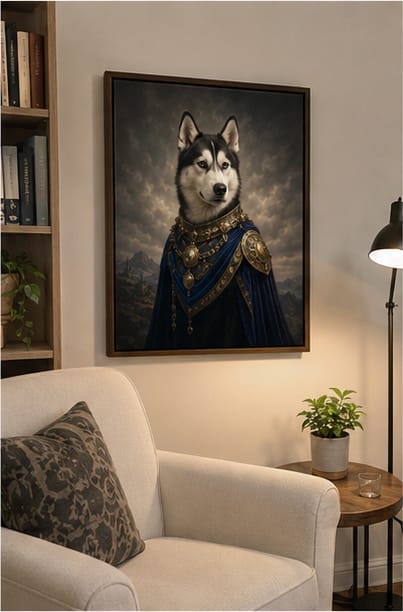 Customer photo review of Custom Vampire Pet Portrait Canvas Wall Art