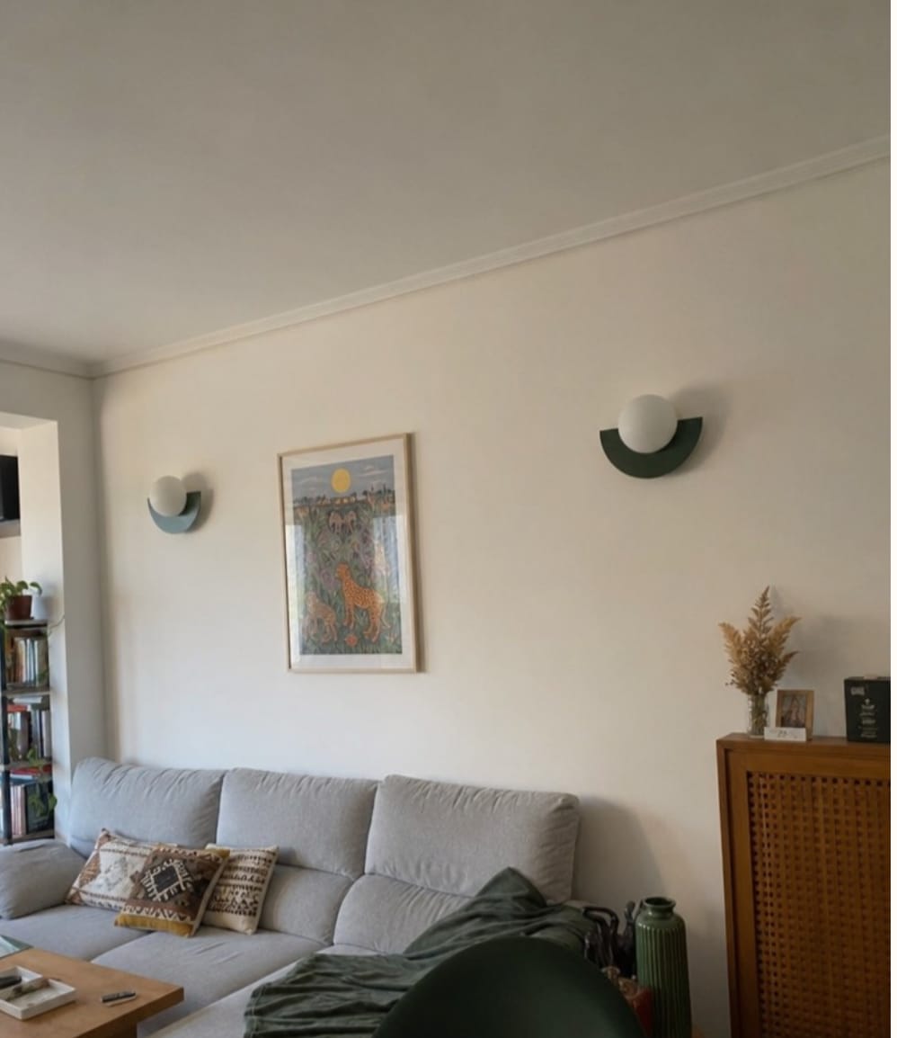 Customer photo review of Sol Aurora Half Moon Wall Light | Modern Backlit LED Crescent Sconce for Living Room