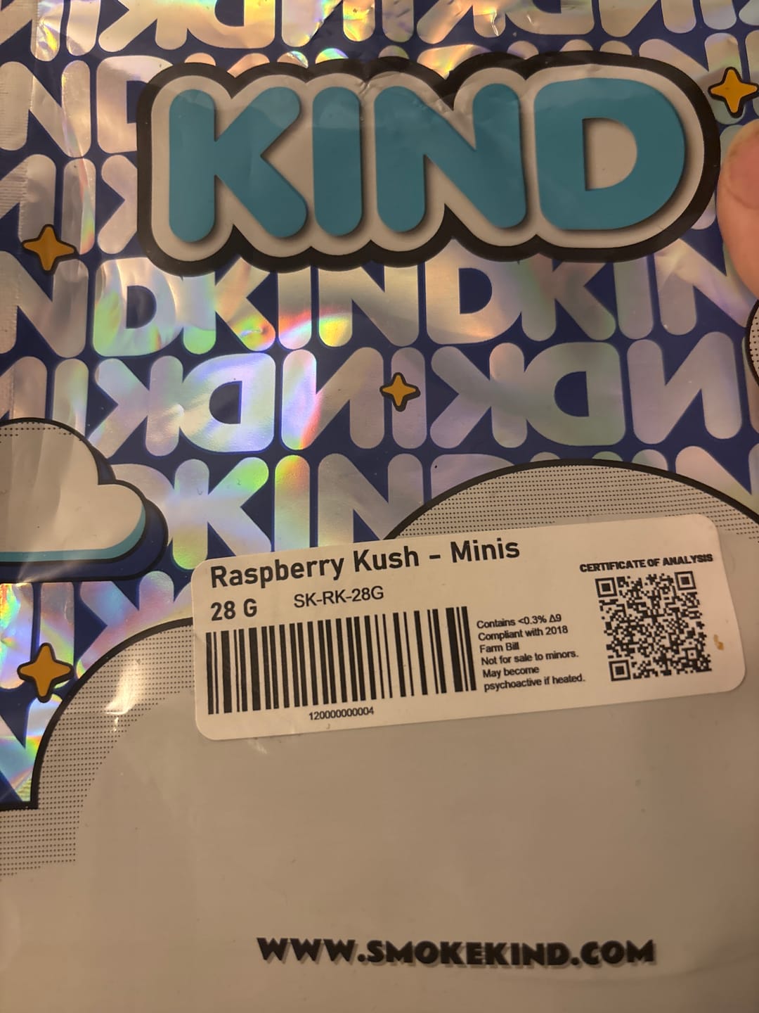 Customer photo review of Raspberry Kush - Minis - 28 Grams - Indica