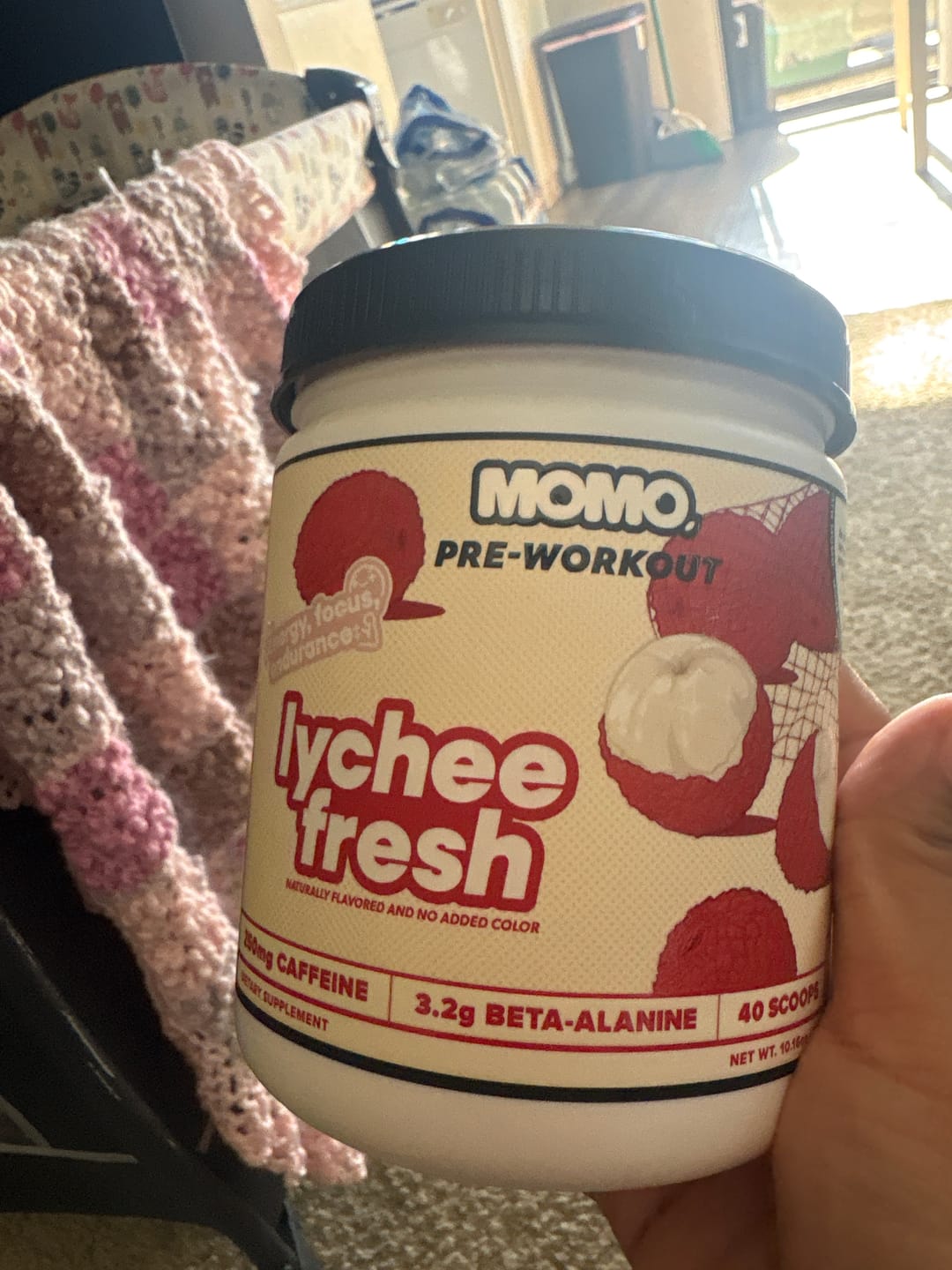 Customer photo review of MOMO® pre-workout | Lychee Fresh | 40 scoops