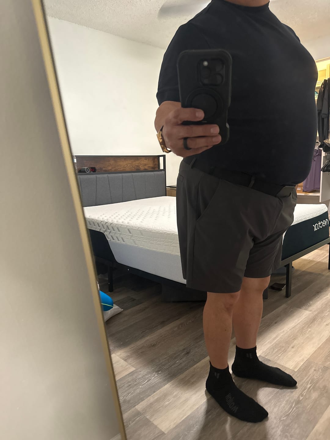 Customer photo review of Mock Neck T-Shirt