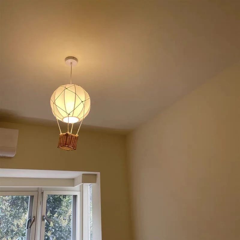 Customer photo review of Hot Air Balloon Rattan Lamp