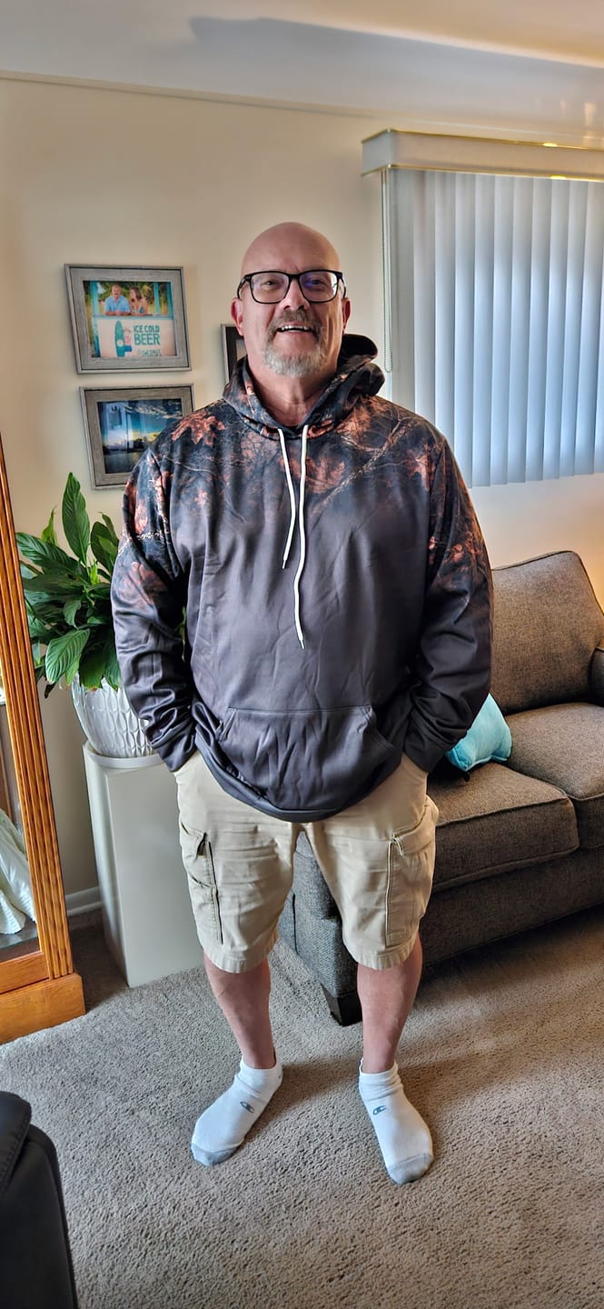 Customer photo review of Performance Hunting Fleece-Lined Hoodie - Autumn Forest Stag – DK7M