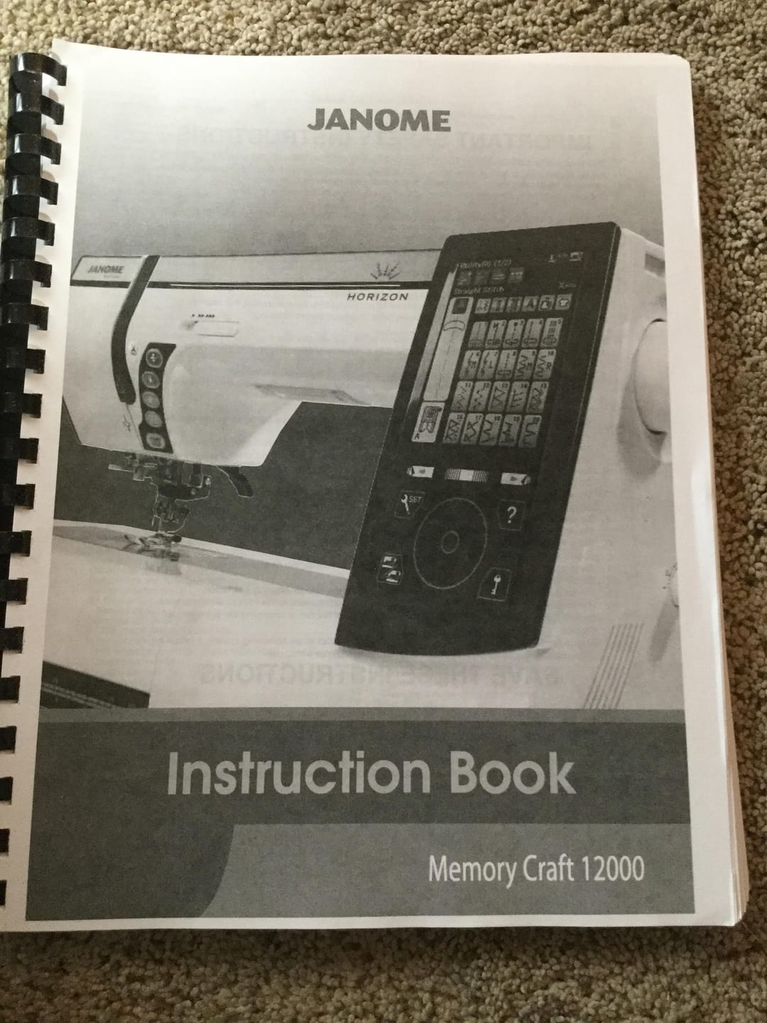 Customer photo review of Instruction Manual, Janome MC12000