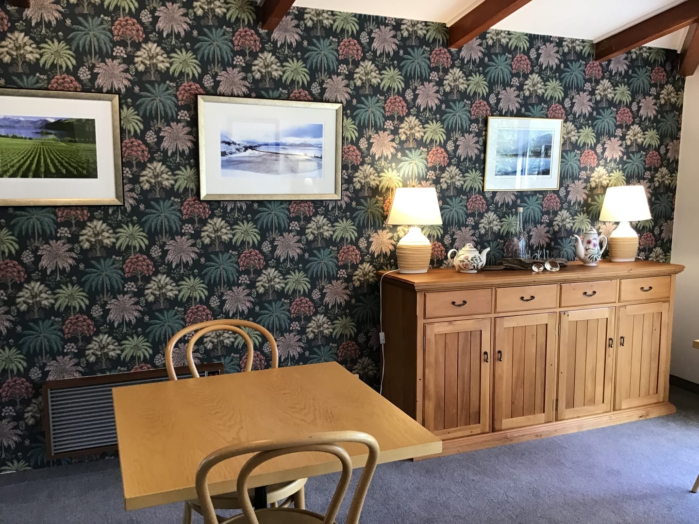 Customer photo review of Solana – Tropical Palm Wallpaper – Navy