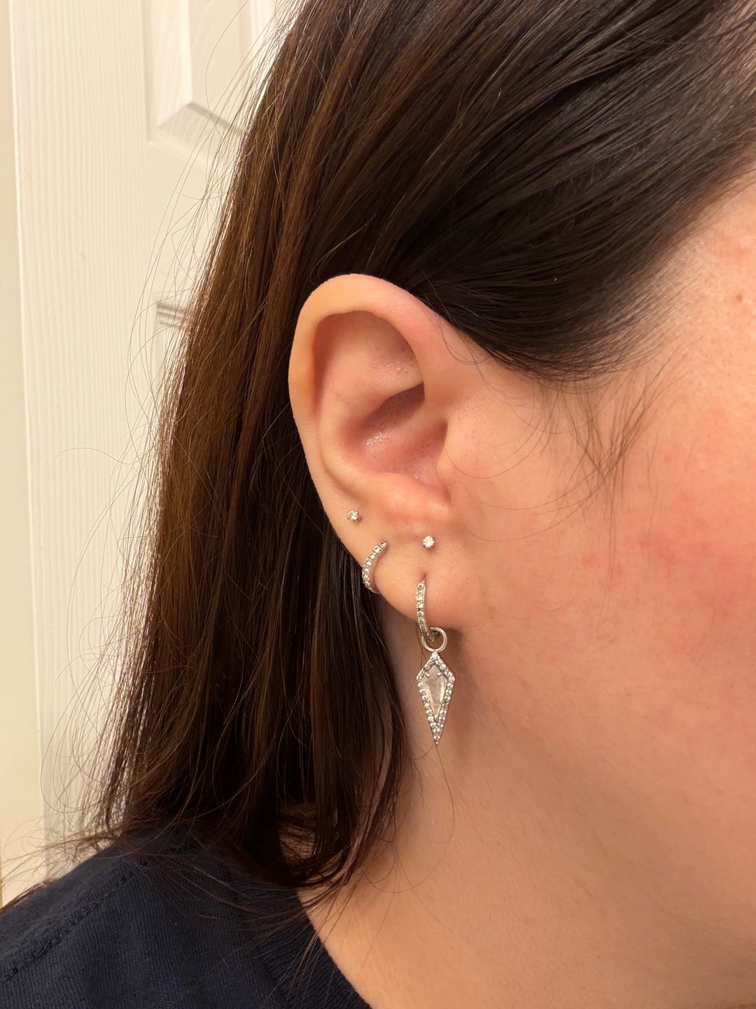 Customer photo review of AURA Mini Moonstone Pavé Kite Charm