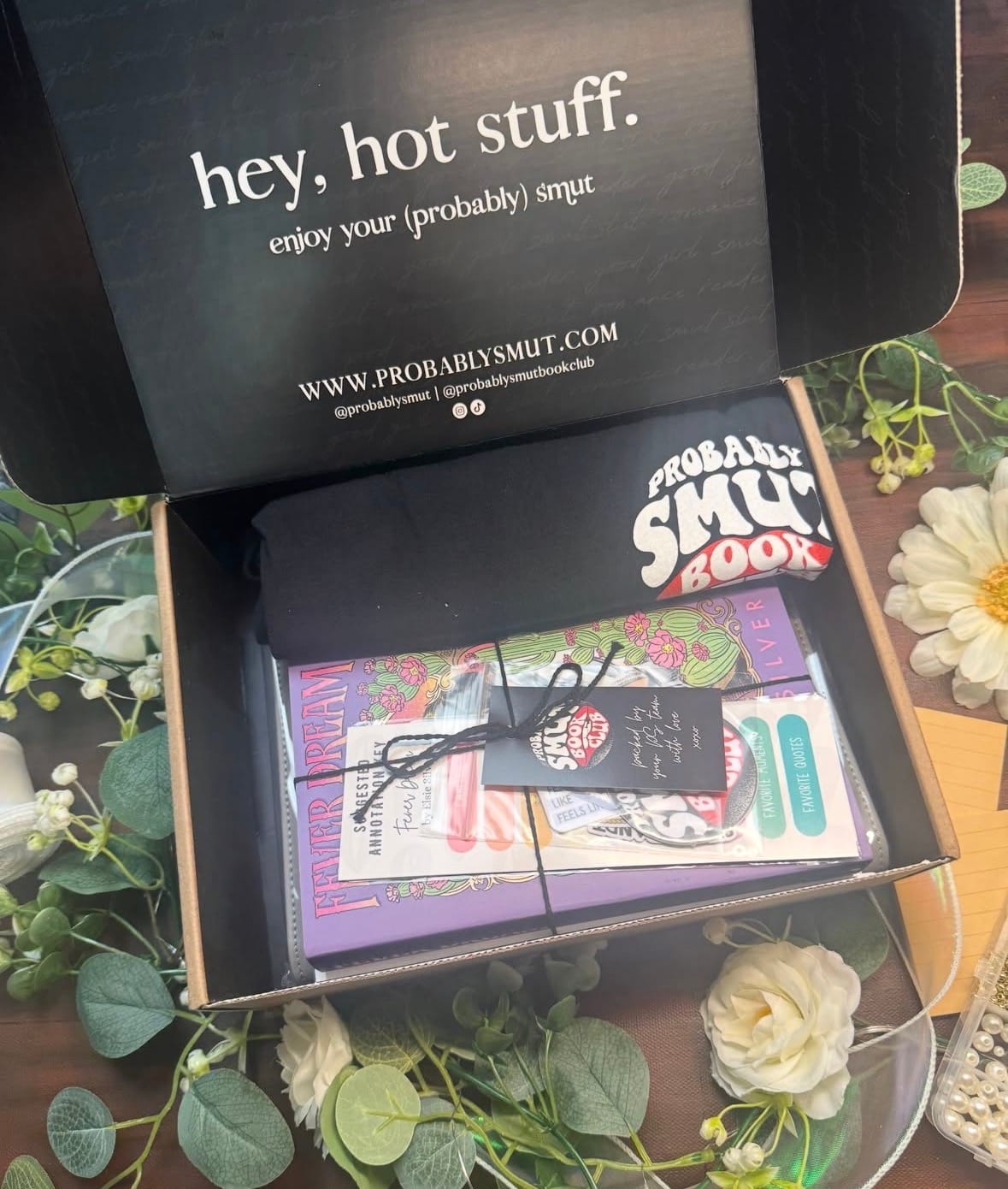 Customer photo review of smut slut book club subscription