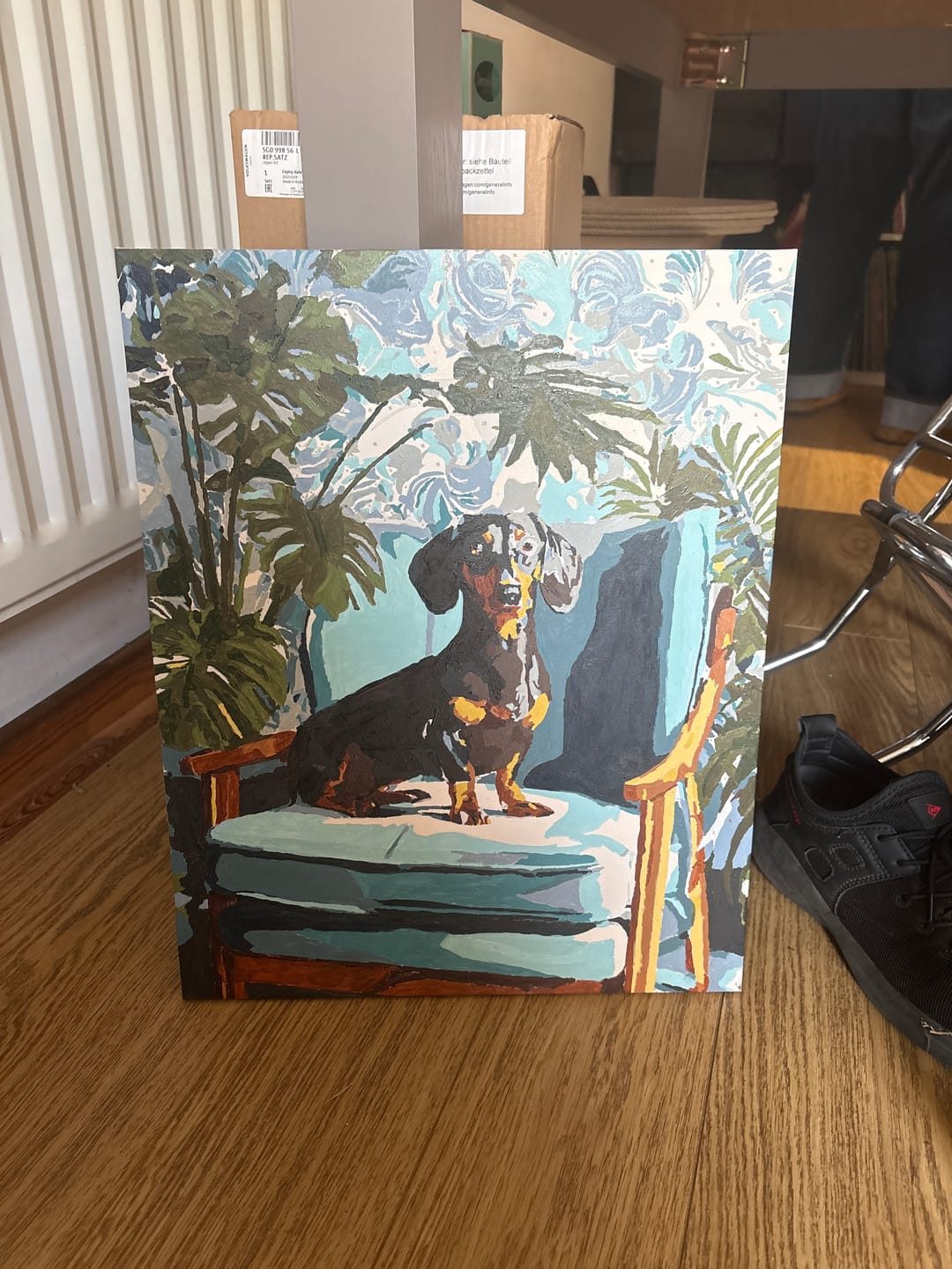 Customer photo review of A posing Dachshund | Paint by Number