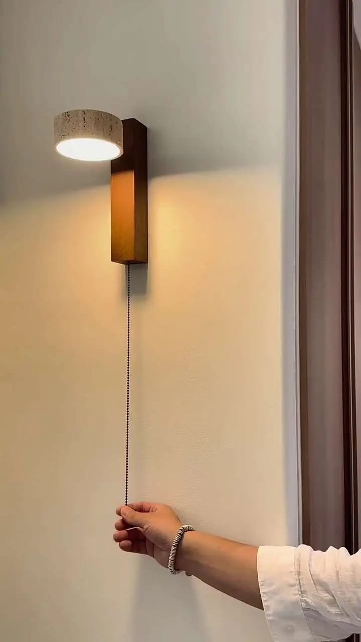 Customer photo review of Wabi Sabi Cave Stone Wall Lamp