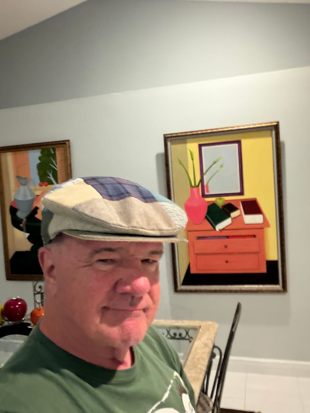 Customer photo review of Vintage Cap Patchwork Linen