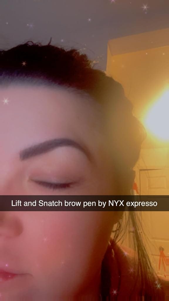 Customer photo review of NYX Lift N Snatch Brow Tint Pen