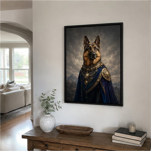 Customer photo review of Custom Vampire Pet Portrait Canvas Wall Art