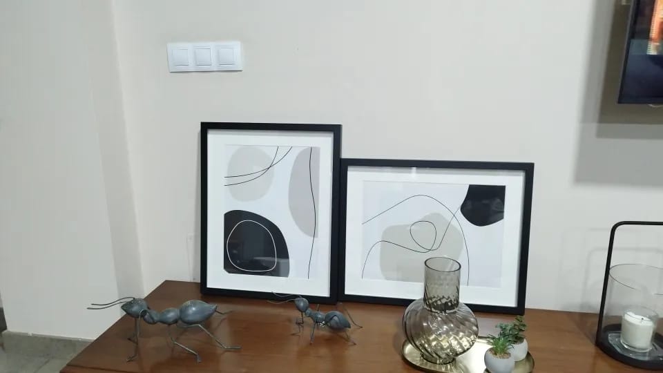 Customer photo review of Geometric Leaf Rainbow Abstract Boho
